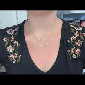 Gold initial “C” necklace